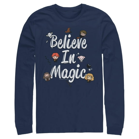 Mens Harry Potter Believe In Magic Long Sleeve Shirt