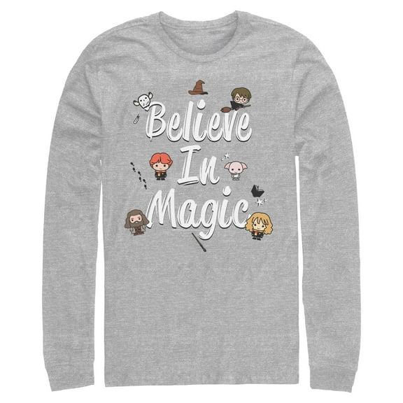 Mens Harry Potter Believe In Magic Long Sleeve Shirt