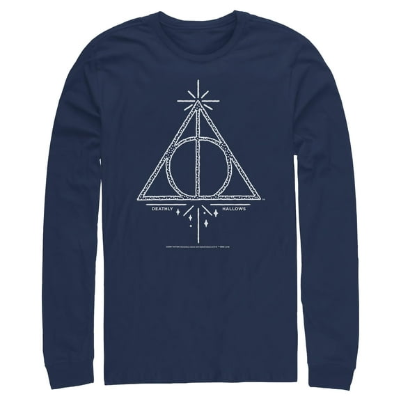 Mens Harry Potter Deathly Hallows Symbol Long Sleeve Shirt