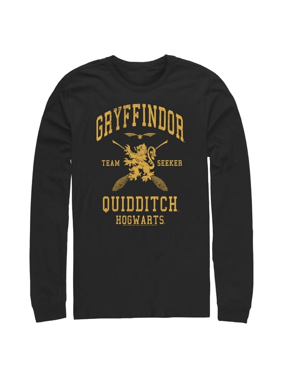 Mens Harry Potter Gryffindor Quidditch Gold Team Seeker Long Sleeve Shirt