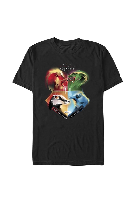 Mens Harry Potter Hogwarts' Four Houses T Shirt