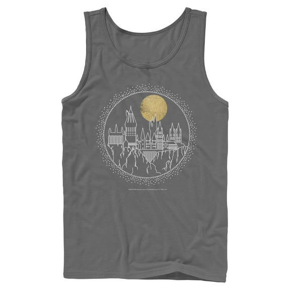 Mens Harry Potter Hogwarts Line Art Moonrise Tank Top
