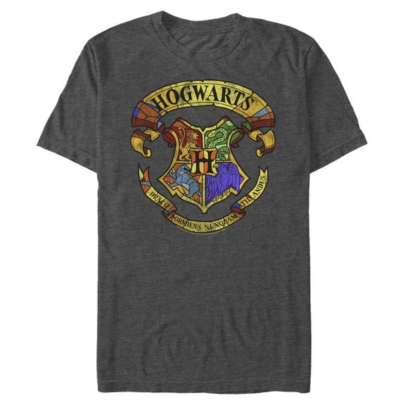Mens Harry Potter Hogwarts Stained Glass T Shirt