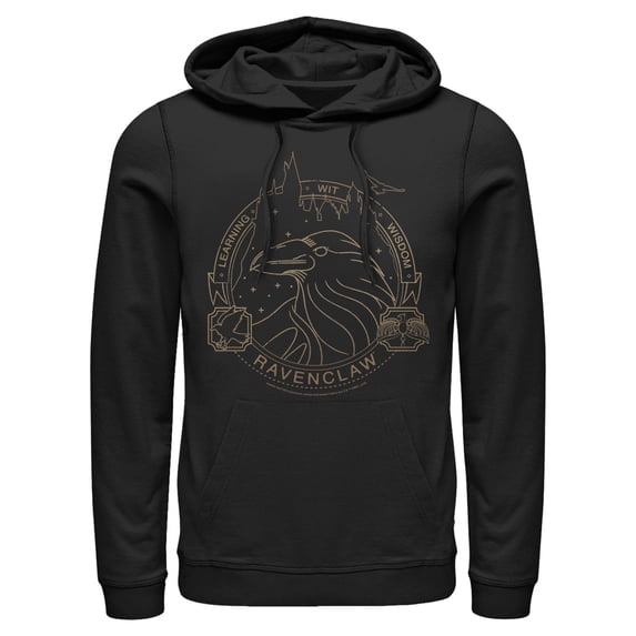 Mens Harry Potter Ravenclaw House Emblem Lightweight Hoodie