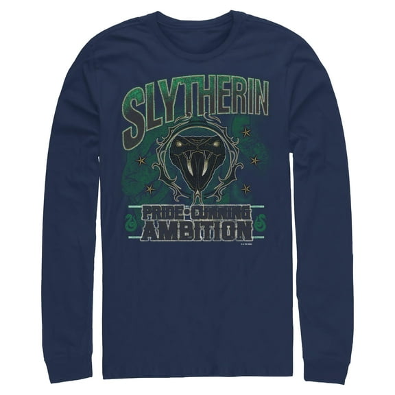 Mens Harry Potter Slytherin Pride and Ambition Long Sleeve Shirt