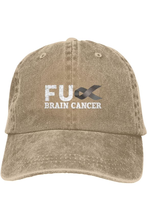 Mens Hat Fashion Hat for Men's Sports Caps Light Weight Brain Cancer Awareness Workout Cap