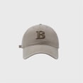 thumbnail image 1 of Mens Hat Unisex Baseball B Letter Embroidery Korean Fashion Versatile Sun Protection Summer Adjustable Caps for Men, 1 of 4