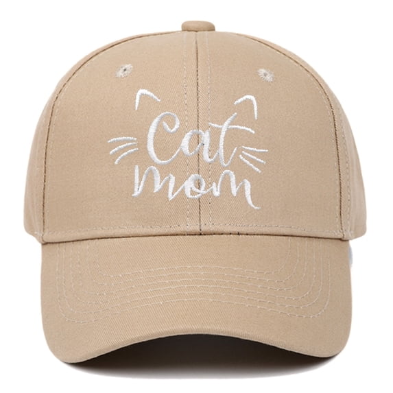 Mens Hat Unisex Baseball Cat Mom Embroidered Summer Sun Protection Adjustable Hard Top Cat Lover Mens Hats And Caps