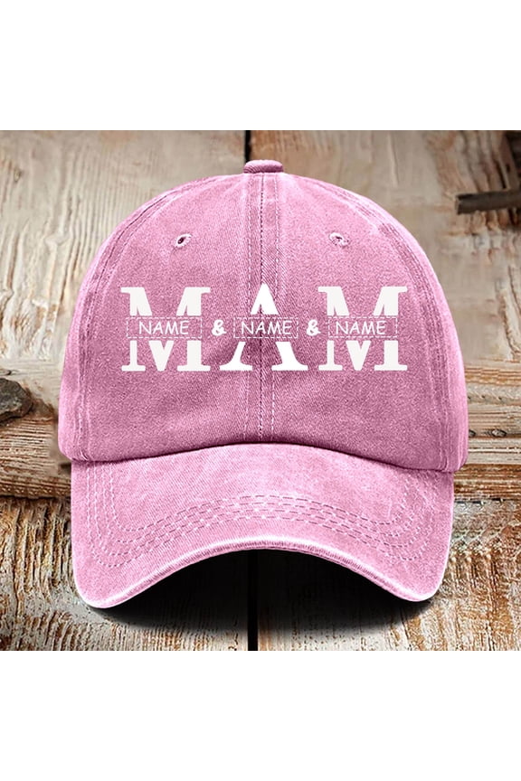 Mens Hat Unisex Baseball Day Custom Mom Custom with Names Custom Adjustable Outdoor Baseball Caps Pink One Size