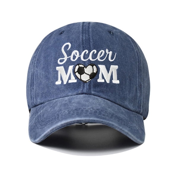 Mens Hat Unisex Baseball Embroidered Soccer Mom Love Washed Casual Outdoor Breathable Shade Sun Protection Summer Adjustable Ball Caps for Men