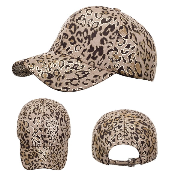 Mens Hat Unisex Baseball Fashion Sport Leopard Print Breathable Beach Adjustable Hop Sun Protection Summer Men's Baseball Caps