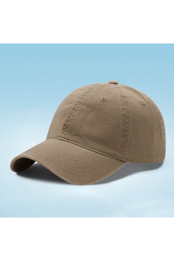 Mens Hat Unisex Baseball Outdoor Base Adjustable Trendy Sports Relaxed Leisure Wear with Curved Brim Dome Ball Caps Khaki One Size