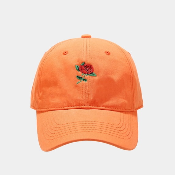 Mens Hat Unisex Baseball Stylish Embroidered Rose Soft Top Fashionable Adjustable Dad Streetwear Sun Protection Summer Baseball Caps