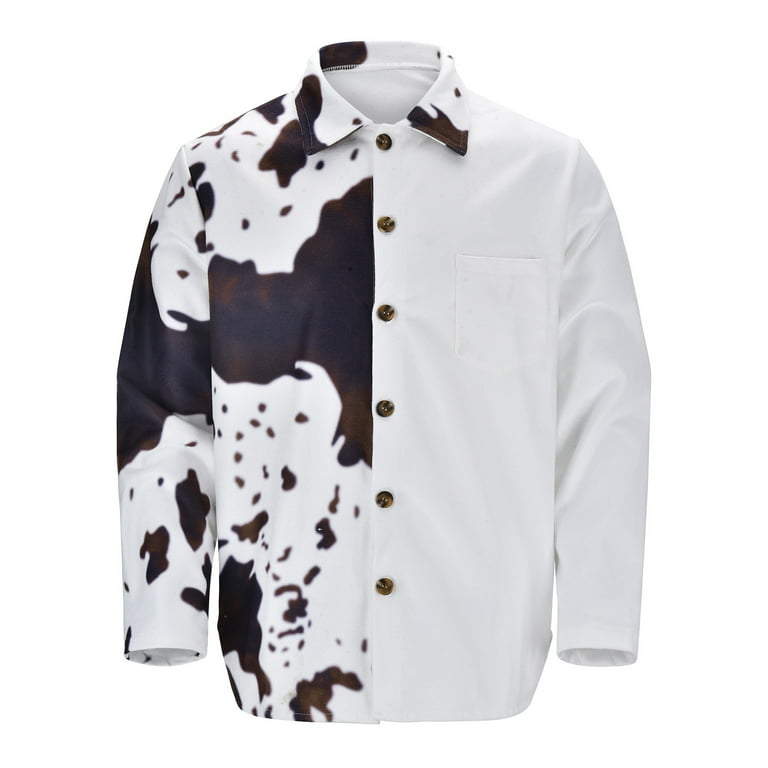 Cow print shop jacket mens