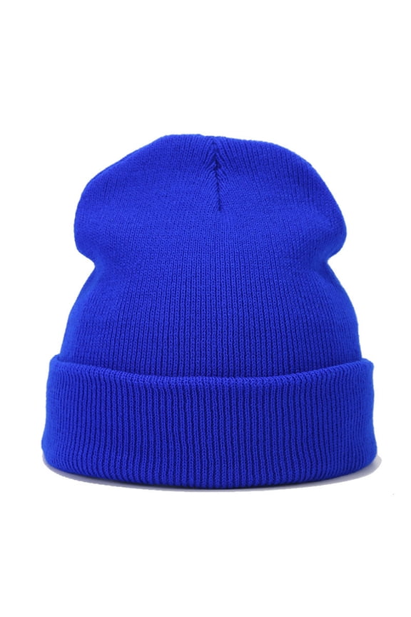 Mens Hats, QURATI Knit Beanie Winter Hat, Thermal Thick Fleece Snow Skull Cap Hats for Women Blue