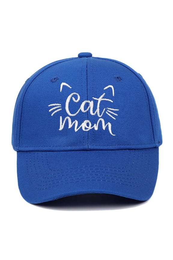 Mens Hats Unisex Baseball Cat Mom Embroidered Summer Sun Protection Adjustable Hard Top Cat Lover Mens Hats And Caps