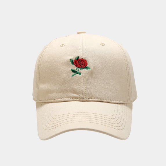 Mens Hats Unisex Baseball Stylish Embroidered Rose Soft Top Fashionable Adjustable Dad Streetwear Sun Protection Summer Men Caps