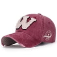 thumbnail image 1 of Mens Hats Unisex Baseball Summer Protection Casual Outdoor Sports Visor Sun Adjustable Distressed Letter Embroidered Ball Caps for Men, 1 of 3