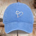 thumbnail image 1 of Mens Hats Unisex Baseball Trendy Sporty Casual Adjustable with Heart Print Outdoor Activities Mens Caps Light Blue One Size, 1 of 3