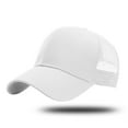 thumbnail image 1 of Mens Hats Unisex Baseball Trucker Structured Plain 6 Panel Adjustable Outdoor Ball Caps White One Size, 1 of 3