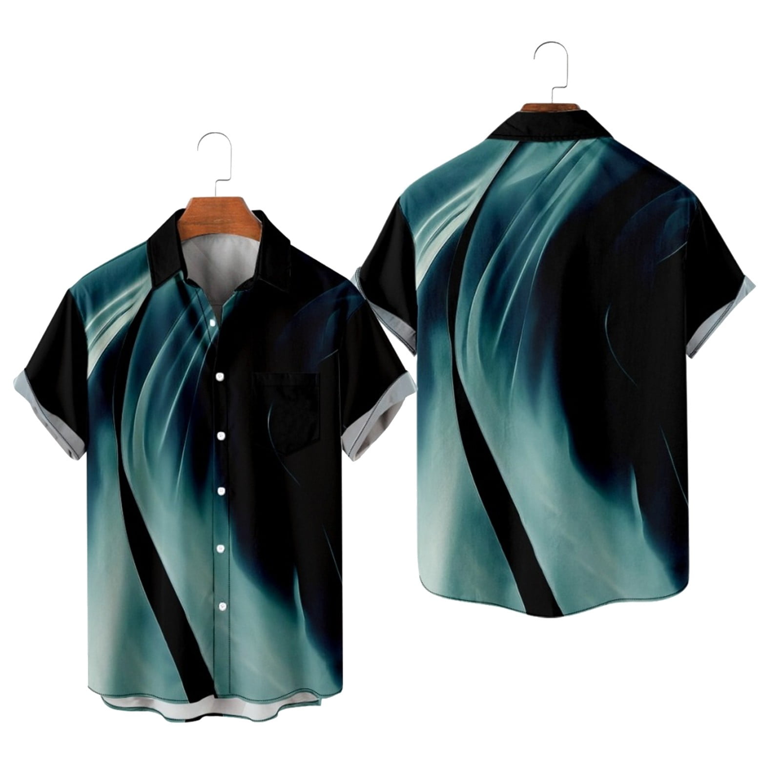 Mens Hawaiian Shirt Guy Harvey Shirts for Men Camisetas Para Hombre Short Sleeve Button Down Men Bluey Hawaiian Shirt Adult MenMens Printed Hawaiian Shirts Short Sleeve Button Down BeacGreenXL Walmart...