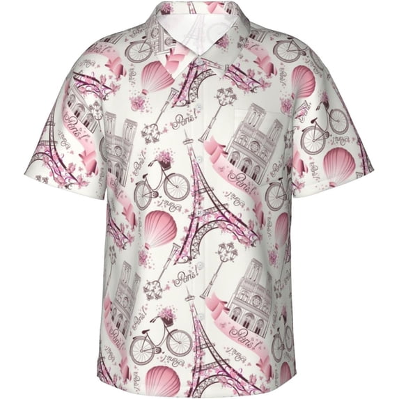 Mens Hawaiian Shirt Regular Fit Hawaiian Shirts for Men with Quick to Dry Effect