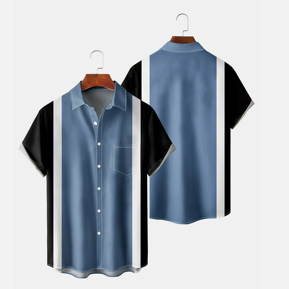 Mens Hawaiian Shirt Short Sleeve Button Down Shirt Tropical Summer Beach Shirt