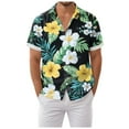 thumbnail image 1 of Mens Hawaiian Shirt Short Sleeve Button Down Shirts Tropical Floral Summer Beach Shirts,S-3XL, 1 of 7