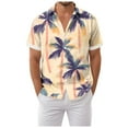 thumbnail image 1 of Mens Hawaiian Shirt Short Sleeve Button Down Shirts Tropical Floral Summer Beach Shirts,S-3XL, 1 of 7