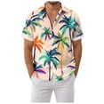 thumbnail image 1 of Mens Hawaiian Shirt Short Sleeve Button Down Shirts Tropical Floral Summer Beach Shirts,S-3XL, 1 of 6