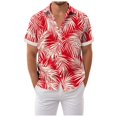 thumbnail image 1 of Mens Hawaiian Shirt Short Sleeve Button Down Shirts Tropical Floral Summer Beach Shirts,S-3XL, 1 of 7
