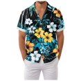 thumbnail image 1 of Mens Hawaiian Shirt Short Sleeve Button Down Shirts Tropical Floral Summer Beach Shirts,S-3XL, 1 of 7