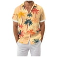 thumbnail image 1 of Mens Hawaiian Shirt Short Sleeve Button Down Shirts Tropical Floral Summer Beach Shirts,S-3XL, 1 of 7