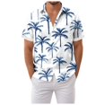 thumbnail image 1 of Mens Hawaiian Shirt Short Sleeve Button Down Shirts Tropical Floral Summer Beach Shirts,S-3XL, 1 of 6