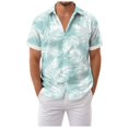 thumbnail image 1 of Mens Hawaiian Shirt Short Sleeve Button Down Shirts Tropical Floral Summer Beach Shirts,S-3XL, 1 of 7