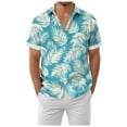 thumbnail image 1 of Mens Hawaiian Shirt Short Sleeve Button Down Shirts Tropical Floral Summer Beach Shirts,S-3XL, 1 of 6