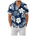thumbnail image 1 of Mens Hawaiian Shirt Short Sleeve Button Down Shirts Tropical Floral Summer Beach Shirts,S-3XL, 1 of 7