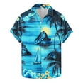thumbnail image 1 of ZQUUVOU Mens Hawaiian Shirt Short Sleeve Floral Button Down Shirts Tropical Holiday Tops Collar Summer Beach Shirts A-Multicolor, 1 of 5