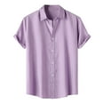 thumbnail image 1 of Mens Hawaiian Shirt, Short Sleeves Lapel Button Down Shirt Short Sleeve T-Shirt Regular Fit Cool Vacation Summer Tropical Beach Tops 2026, 1 of 9