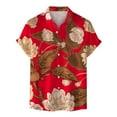 thumbnail image 1 of Mens Hawaiian Shirt Stylish Floral Pattern Short Sleeves Button Down Shirts Tropical Vacation Casual Tees Tops, 1 of 3