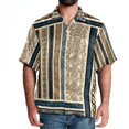 Mens Hawaiian Shirt Tropical Button Short Sleeve,2XL,Boho Artistic