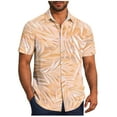 thumbnail image 1 of Mens Hawaiian Shirts Plus Size Summer Casual Graphic Beach Shirt Button Up Short Sleeve Shirt, 1 of 5