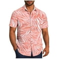 thumbnail image 1 of Mens Hawaiian Shirts Plus Size Summer Casual Graphic Beach Shirt Button Up Short Sleeve Shirt, 1 of 5