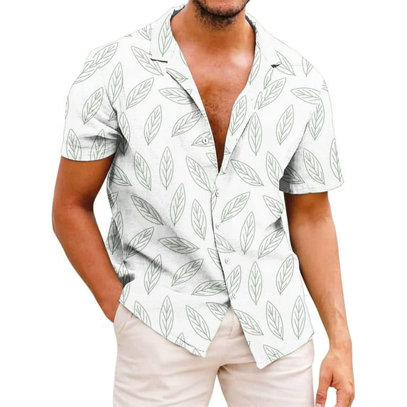 Mens Hawaiian Shirts Short Sleeve Button Down Shirt Men's Party Shirts Summer Beach Vacation Holiday Tropical Shirts