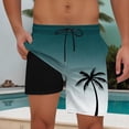 thumbnail image 1 of Mens Hawaiian Swim Trunks Beach Shorts Quick Dry Gradient Boardshorts with Liner Drawstring Swimwear Bathing Suits with Pockets Navy M, 1 of 9