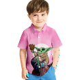 thumbnail image 1 of Mens Hawaiian Top Yoda Pattern Charming Big And Tall Button Down Shirt for Child Summer, 1 of 12