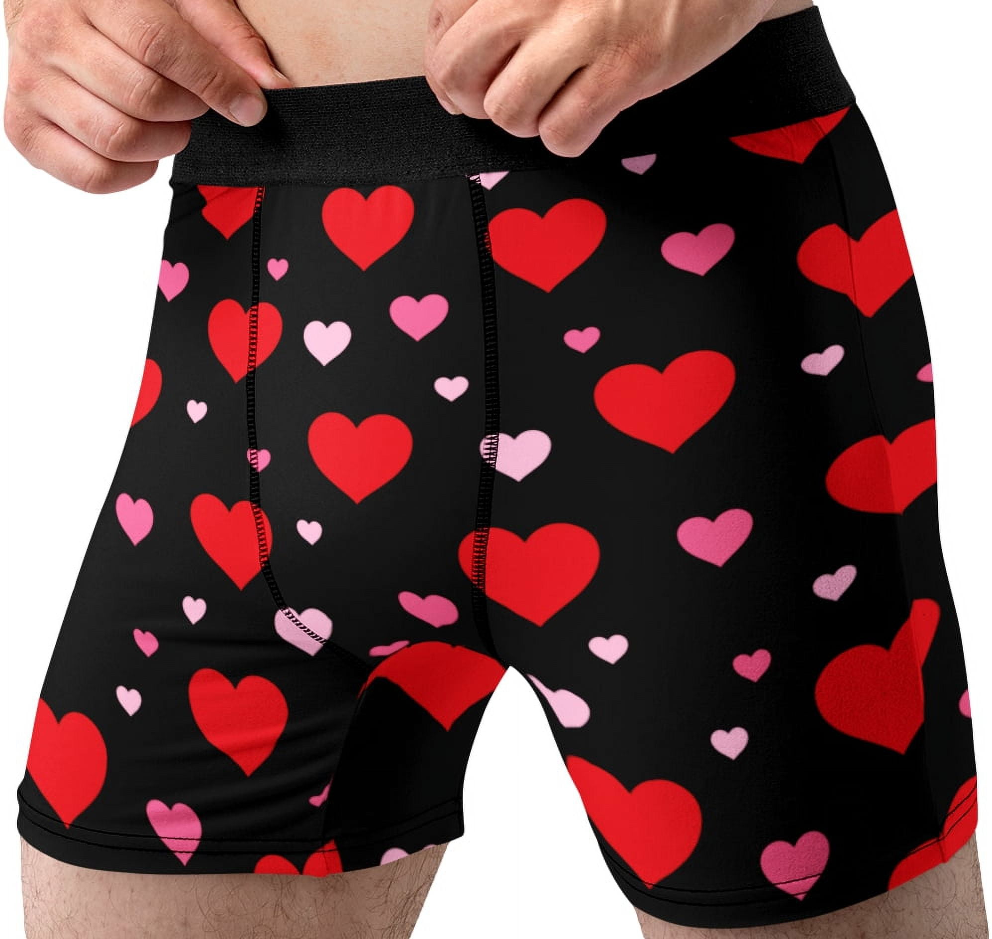 Mens Hearts all Over Boxer Briefs Underwear Novelty Fun Gift