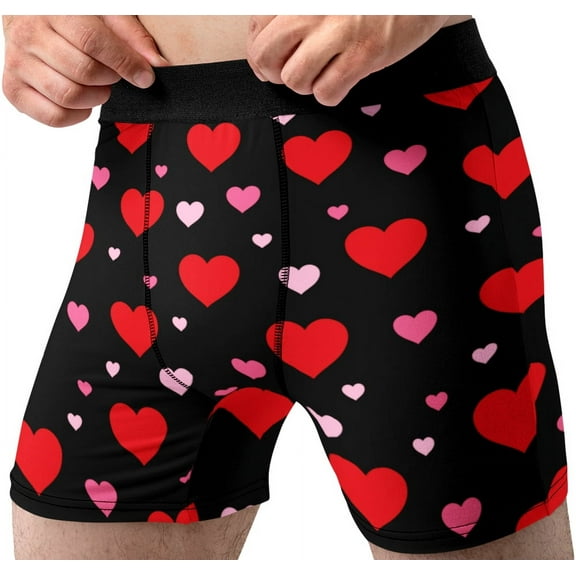 Mens Hearts all Over Boxer Briefs Underwear Novelty Fun Gift