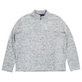 thumbnail image 1 of Mens Heather Gray Fleece Pullover Quarter Zip Sweater, 1 of 1