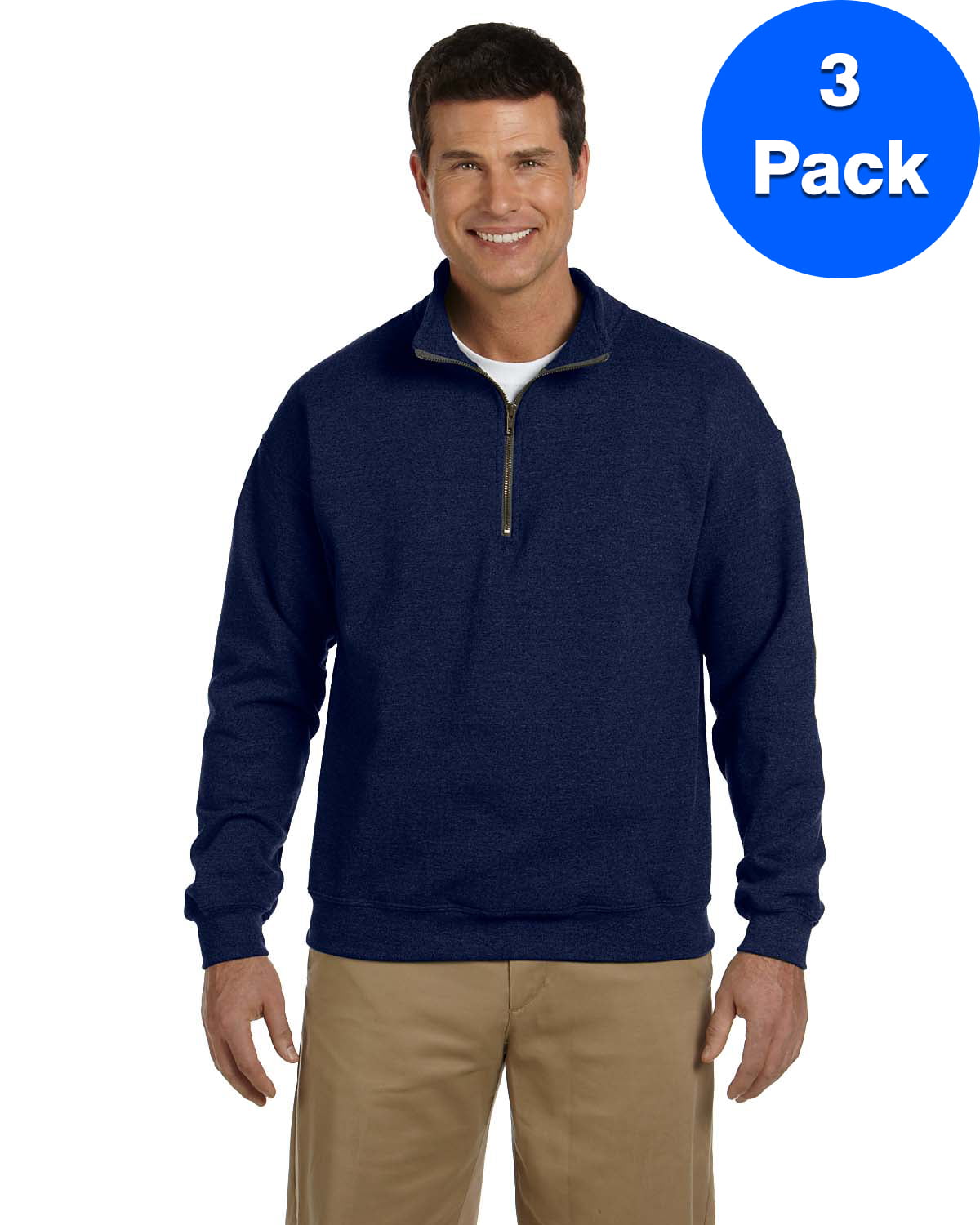 Mens Heavy Blend Vintage Collar Sweatshirt 3 Pack - Walmart.com